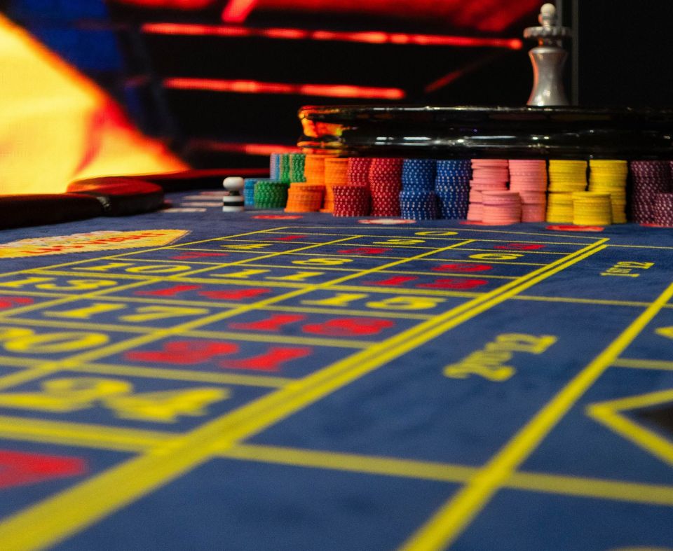 roulette table close up