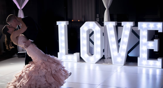 Giant White Love Letters