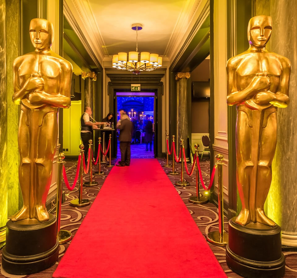 Red carpet Hollywood entrance