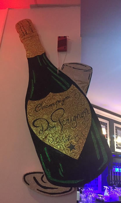 large champagne bottle